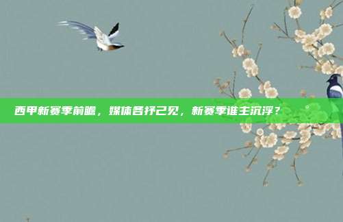 西甲新赛季前瞻，媒体各抒己见，新赛季谁主沉浮？📰🔍